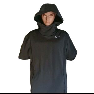 Nike DRI FIT Spotlight Short Sleeve Basketball Hoodie sz S Gray Therma